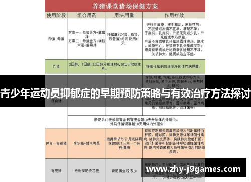 青少年运动员抑郁症的早期预防策略与有效治疗方法探讨