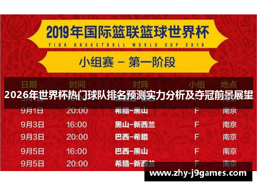 2026年世界杯热门球队排名预测实力分析及夺冠前景展望